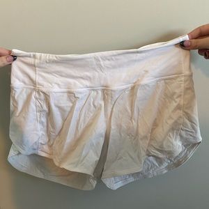 white lululemon shorts